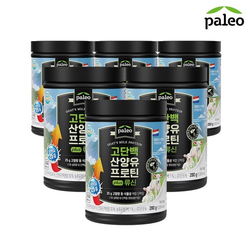 팔레오 고단백 산양유 프로틴 plus 류신, 6개, 280g