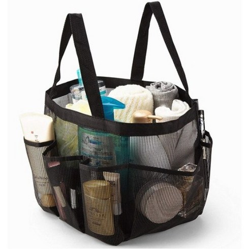 대용량 메쉬 실내 수영 샤워 목욕 가방 블랙