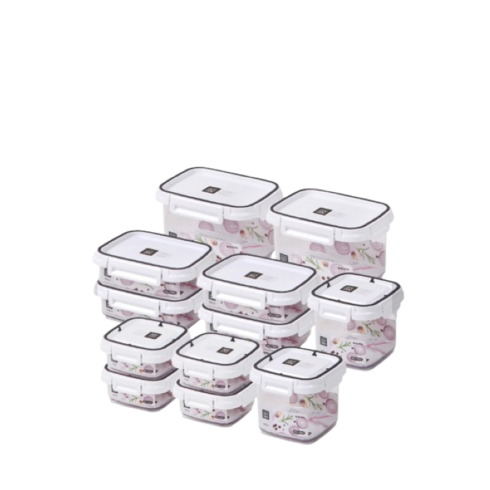 밀폐용기 12종 - 창신리빙 스카이락 밀폐 반찬통 직중1호 460ml x 4p + 직중2호 980ml x 2p + 정1호 240ml x 4p + 정2호 650ml x 2p 세트, 1세트, 12종