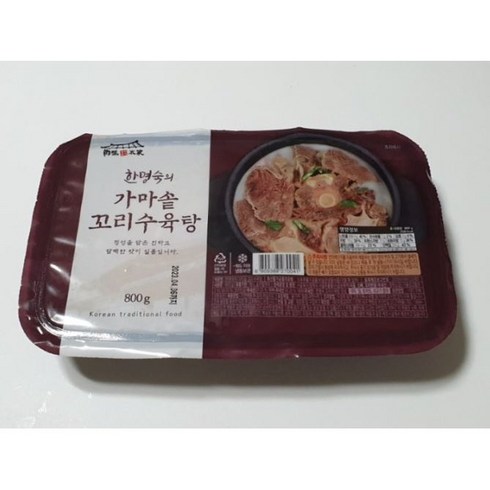 eTV 한명숙가마솥꼬리수육탕800g 6팩, 1, 800g