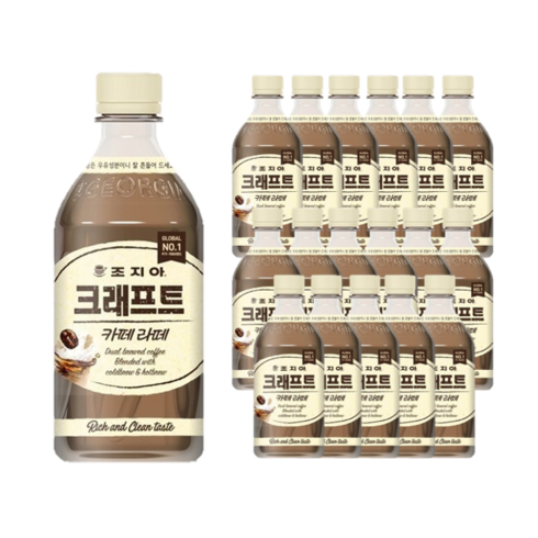 조지아 크래프트 라떼, 470ml, 24개