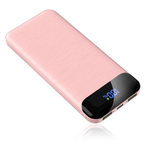 KLIFE 고속충전 대용량 보조배터리 20000mAh PD 22.5W QC3.0 잔량표시, 핑크-10000mah, 10000mAh