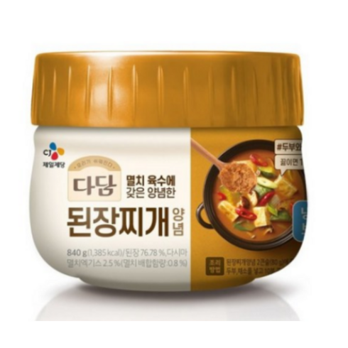 된장찌개양념 - cj제일제당 다담된장찌개전용840gx2개, 840g, 2개