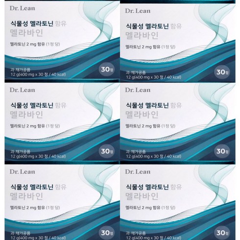 닥터린 멜라바인 30정X12박스  - 닥터린 식물성 멜라토닌 함유 멜라바인 400mg x 30정 6박스, 30개