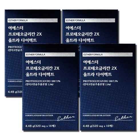 프로테오글리칸 - 여에스더 프로테오글리칸 2X 프리테오글리칸 14매 x 4박스 (2개월), 4.48g, 4개