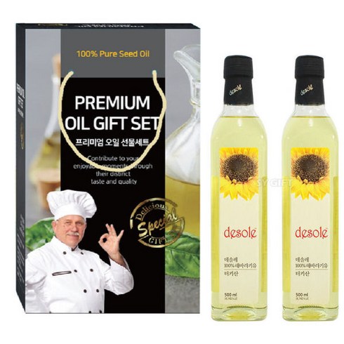 2023년 가성비 최고 오일선물세트 - 해바라기씨유 500ml*2병 유리병 명절선물 최고급식용유세트 설날선물세트, 해바라기-10세트