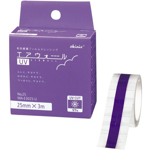 스키니쿠스 에어웰 자외선차단 필름 25mmx3m, 혼합색상, 1개