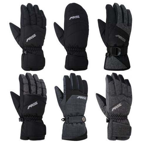 2023년 가성비 최고 awga022 - 어라이즈 WG008 성인 주니어 방수소재내장 스키 보드 장갑 모음 택1, AWGA022BK 블랙M