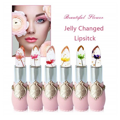 Milani firstfly 꽃 젤리형 립스틱 Crystal Flower Jelly Lipstick Lasting Nutritious Lip Balm 6pcs, 1팩