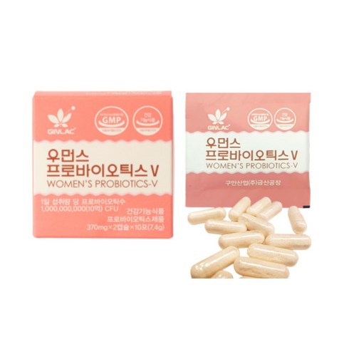 질유산균 - 우먼스 프로바이오틱스 V 여성유산균 370mg, 10정, 1개