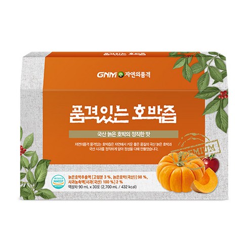 자연의품격 품격있는 호박즙, 30개, 90ml