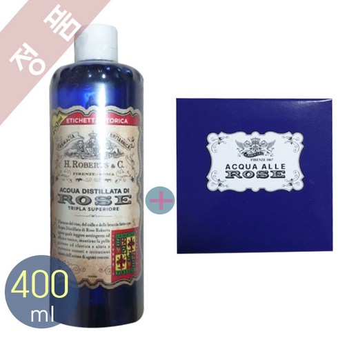 로버츠 장미秀 볼륨업 단독 구성 - 아쿠아 알레로제 로버츠 장미수 _400ml ( 헤리티지 에디션)+ 전용화장솜 30매입, 1개, 400ml