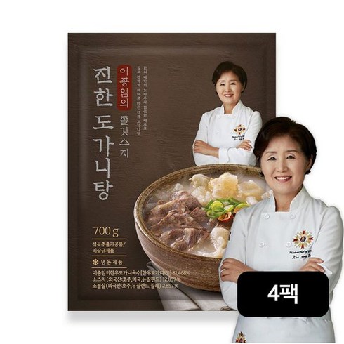 이종임 이종임의 쫄깃스지 진한 도가니탕 700gX4팩, 4개, 700g