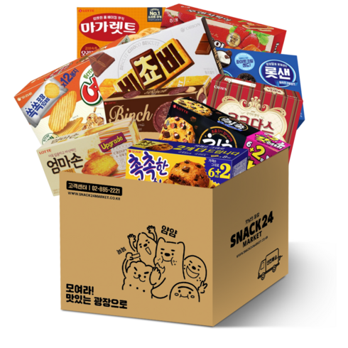 스낵24 다같이 쓱싹 10종 인기과자세트, 과자 10p, 1세트