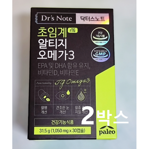 팔레오닥터스노트 초임계 알티지 오메가3(1 050mgx30캡슐) 2박스, 2개, 30개