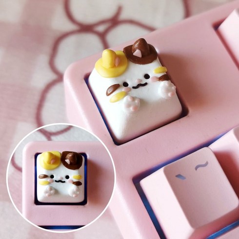 아티산키캡 키보드 전용 기계식 포인트 레트로한 레진 귀여운, 공식 표준, G. 삼색 고양이, 개성 키캡