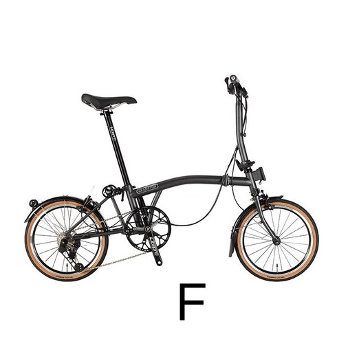 2023년 가성비 최고 바이크스 - 미니벨로 자전거 접이식 폴딩 바이크스 트라이폴드 초경량 유사 브롬톤 7단, 16인치, F. 티타늄/70mm