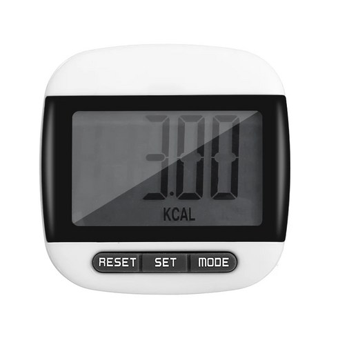 만보기 대형 LCD 방수 스텝 만보계 스포츠 칼로리 카운터 걷기 달리기 거리 피트니스 장비 1 개, [03] Black