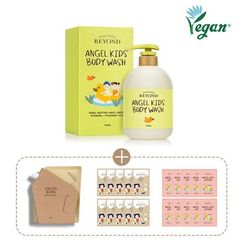 [비욘드(화장품)] [롯데단독] 비욘드 엔젤키즈 바디워시 700ML(바디워시 리필300M+, 상세 설명 참조