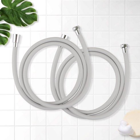 해피달링 꼬임 물때 방지 국산호스 샤워기 샤워 호스 그레이 2m