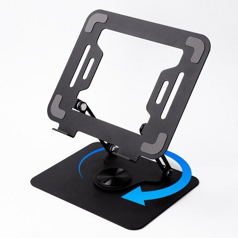 94LAB 360도 회전 노트북 거치대 스탠드 받침대 손가락으로 가볍게 각도조절, 블랙