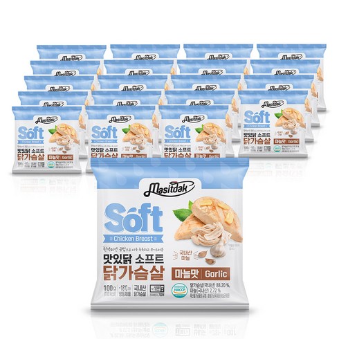 맛있닭 소프트 닭가슴살 마늘맛 100gx20팩(2kg), 100g, 20개