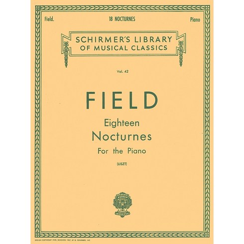 Field - 18 Nocturnes 존 필드 - 18개의 녹턴 [50252320] Schirmer 셔머