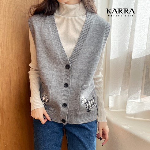 [카라] KARRA (77까지)체크독와이넥베스트_A3F0448