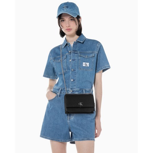 [국내매장] 캘빈클라인진 2컬러 여 CKJ 모노그램 체인 크로스백 DH2806 패션 편한, CALVIN KLEIN JEANS 아이보리, FREE, 색상:아이보리 / 사이즈:FREE