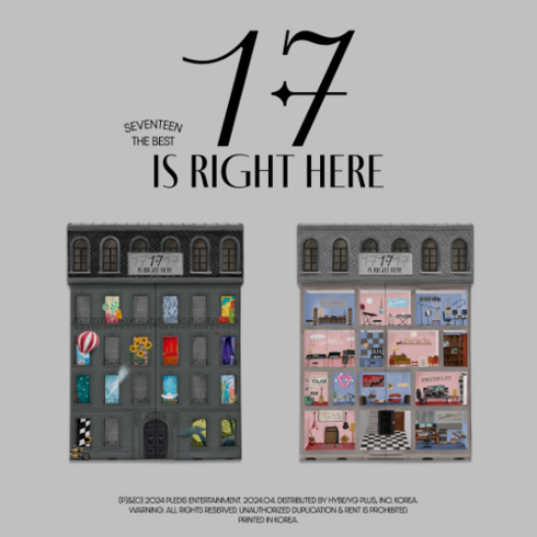 17isrighthere - 미개봉 새상품 SEVENTEEN 세븐틴 BEST ALBUM 17 IS RIGHT HERE 일반 VER. 랜덤