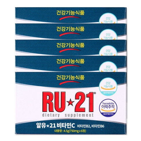 해호 알유21 비타민C 750mg x 6정, 5개