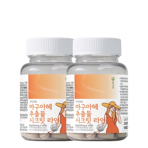 휴나인 프리미엄 아마존 페루 여성의 아구아헤 열매 추출물 시크릿 라인 70정, 2개