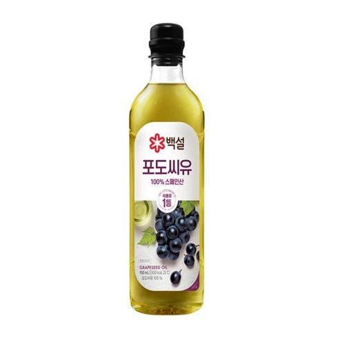 백설 포도씨유, 900ml, 5개