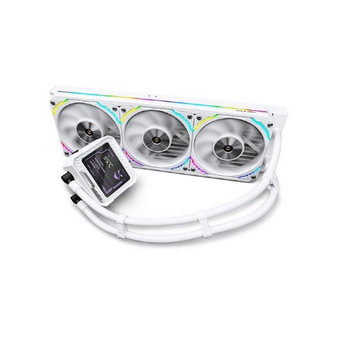 발키리 VALKYRIE V360s ARGB LCD CPU 수냉쿨러 멀린 화이트, 단품