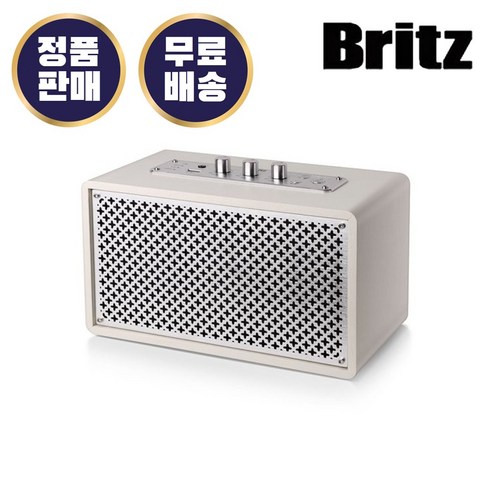 브리츠 BZ-JB6608 화이트 블루투스 스피커 USB AUX 25W AC전원