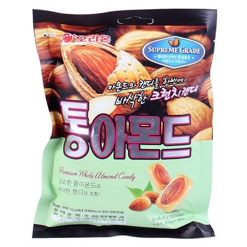 오리온 통아몬드 90g X 5 간식 과자 사탕 캔디 통아몬드, 5개