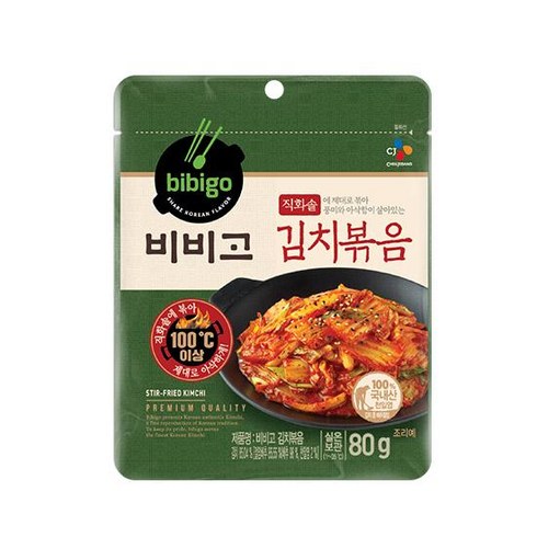 비비고 김치볶음, 12개, 80g