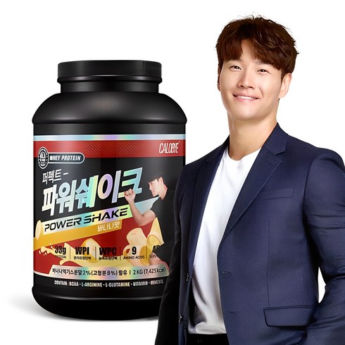 김종국프로틴 - 칼로바이 퍼펙트파워쉐이크 대용량 단백질보충제 바나나맛, 2kg, 1개