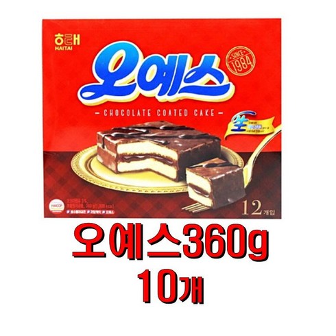 해태제과 오예스, 360g, 10개