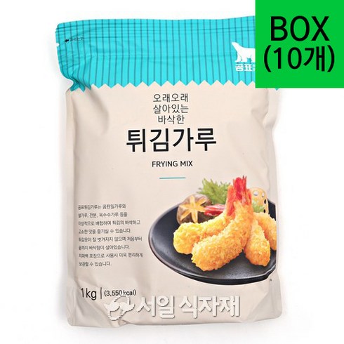 [곰표] 튀김가루 BOX 1kgX10개, 10개, 1kg