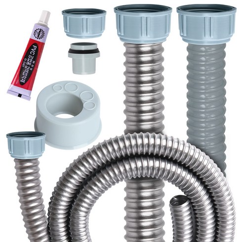 와이넷 배수호스 싱크대호스 90cm 실버라인 일자형 주방 씽크대 배관 배수구호스 모음, 04.싱크대배수호스실버라인300, 1개