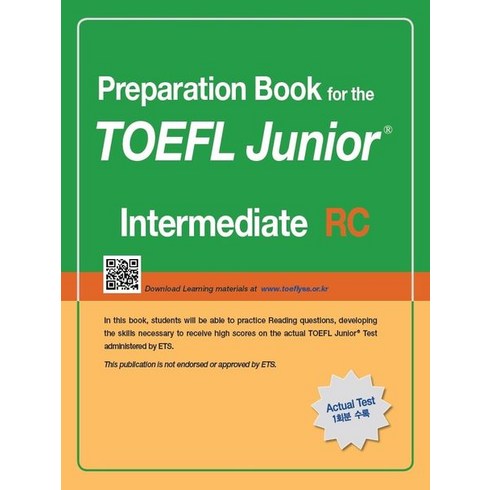 Preparation Book for the TOEFL Junior Test RC: Intermediate:Focus on Question Types, LEARN21