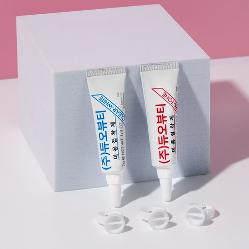 듀오뷰티 풀 속눈썹 접착제 블랙 투명 7ml 반지 증정, 블랙+반지3개증정, 1개