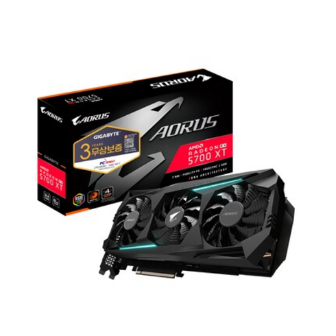 2024년 가성비 최고 RX5700XT - 기가바이트 AORUS 라데온 RX 5700 XT D6 8GB 그래픽카드 GV-R57XTAORUS-8GD