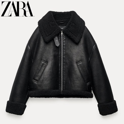 ZARA 자라 페이크 레더 더블 페이스드 무스탕 점퍼 J5128