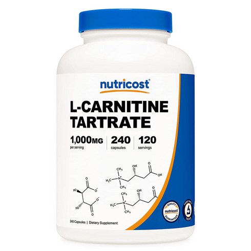 뉴트리코스트 L-카르니틴 타르트레이트 1000mg 캡슐, 240정, 1개