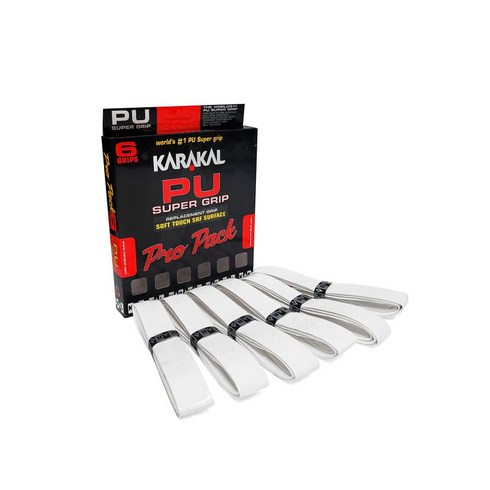 카라칼그립 - 카라칼 PU 슈퍼 오리지날 어소티드 6팩 화이트 라켓그립 쿠션그립, 단품