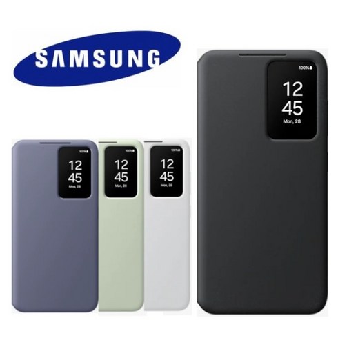 삼성 정품 갤럭시 S24 S24플러스 S24울트라 스마트뷰 웰렛 케이스, 블랙