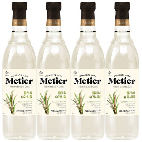 메티에 클래식 슈가시럽 700ml, 4개
