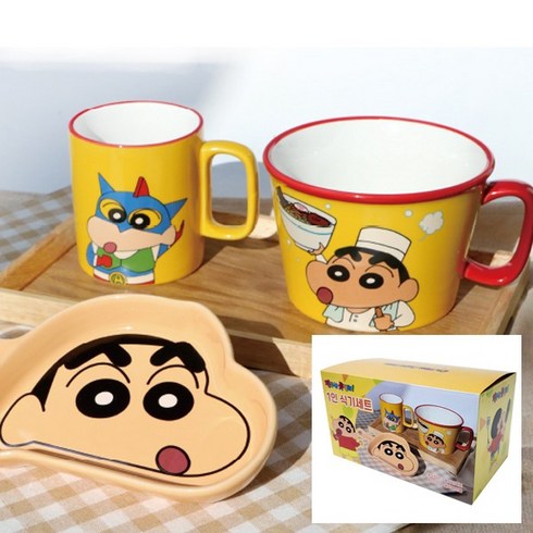 2023년 가성비 최고 짱구식기세트 - 짱구 식기세트 [세라믹 1인-YP9237]짱구는못말려 굿즈 그릇, 짱구-SQ0036-짱구, 1세트